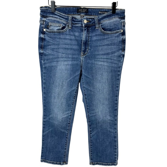 Judy Blue Denim - Judy Blue Skinny Fit Capri Jeans Size 9/29 Medium Wash Denim